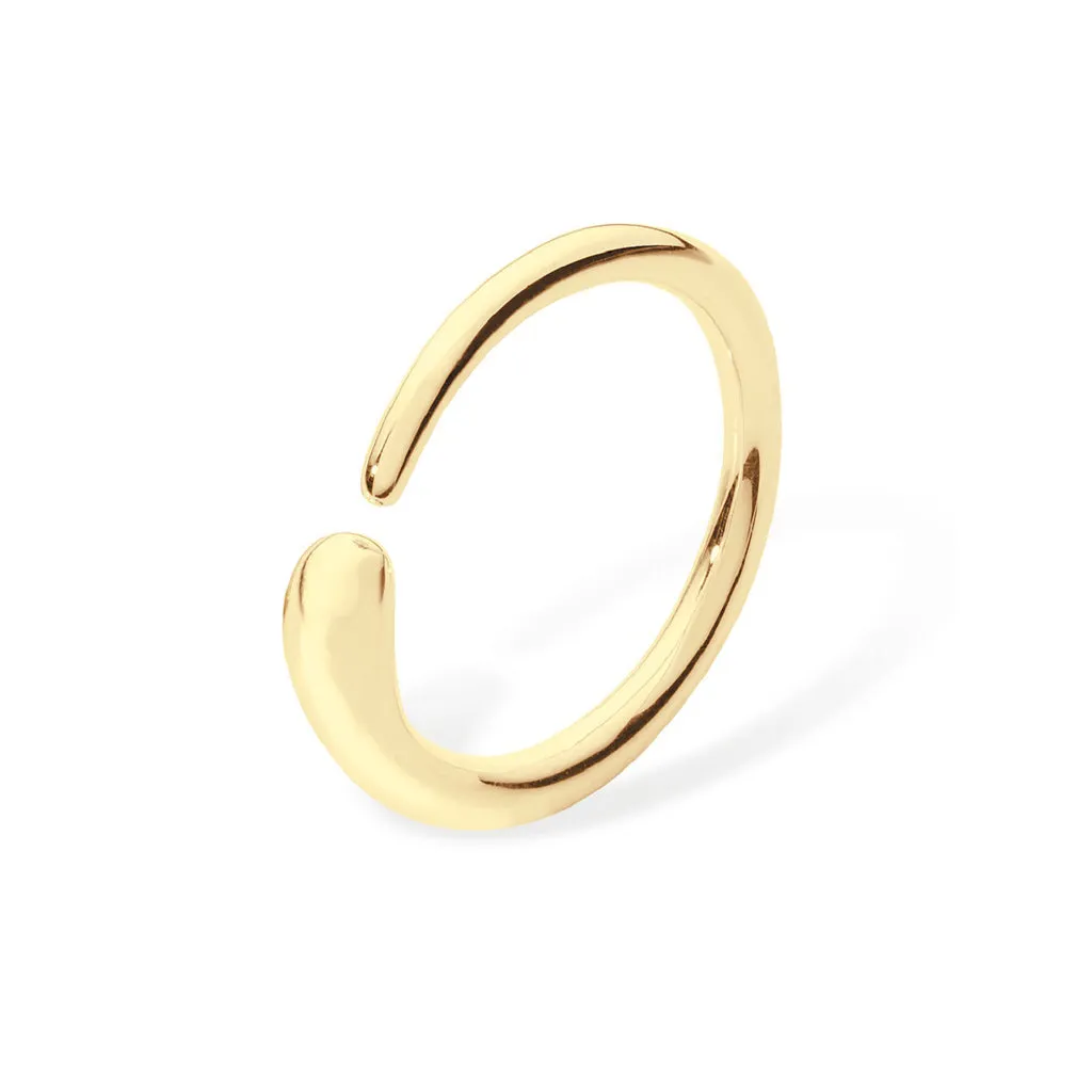 Single Drop Ring in Gold Vermeil