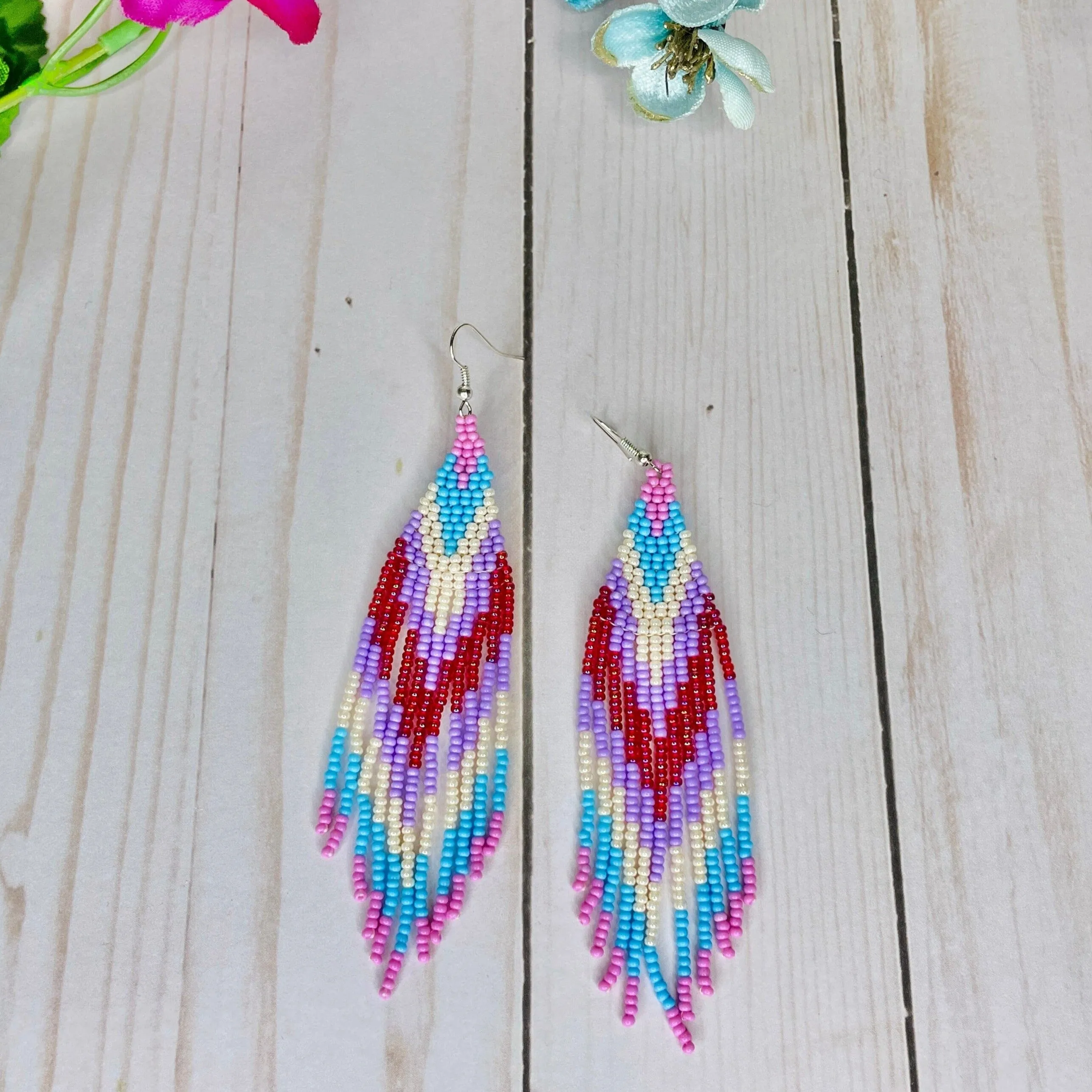 Spring Lover Beaded Boho Earrings | Native Embera Statement Earrings