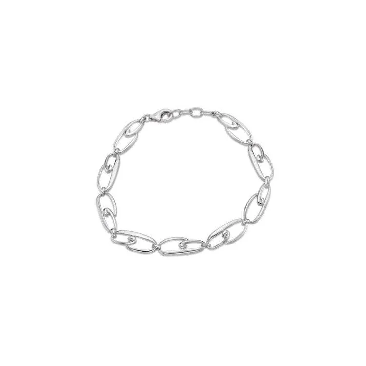 Sterling Silver Crochet Link Bracelet