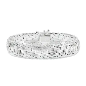 Sterling Silver Fancy Mesh Bracelet