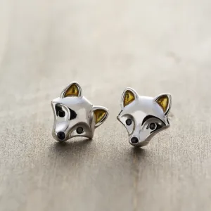 Sterling Silver Fox Studs