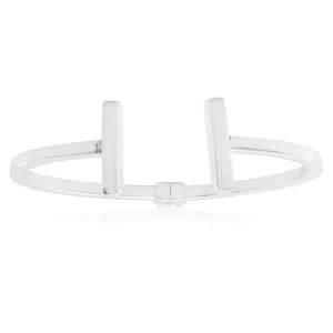 Sterling Silver Plain T-Bar Torque Bangle