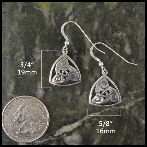 Triskele Earring in Silver