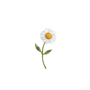 Trovelore White Daisy Brooch Pin