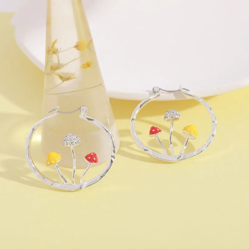 Unique Colorful Mushroom Earrings