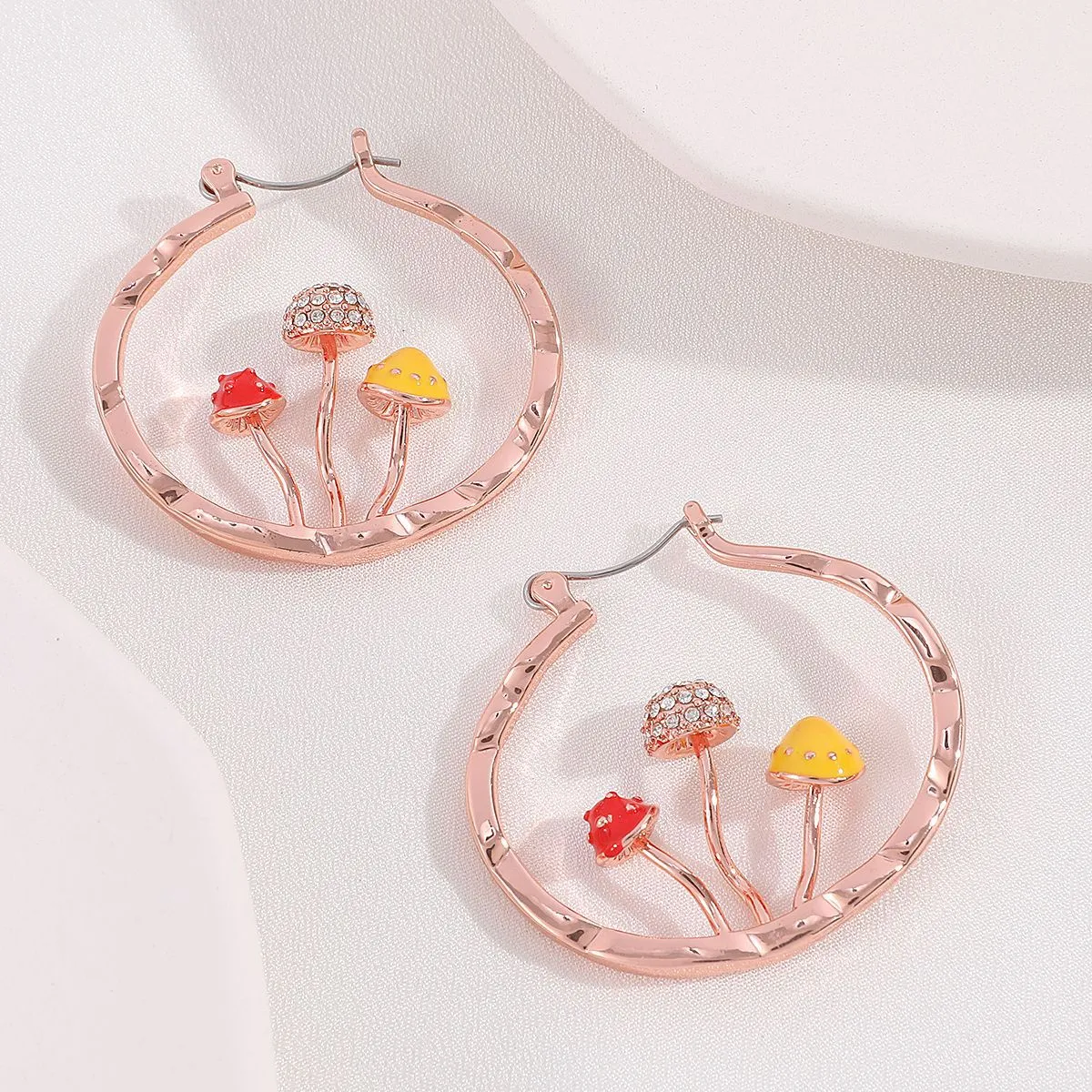 Unique Colorful Mushroom Earrings