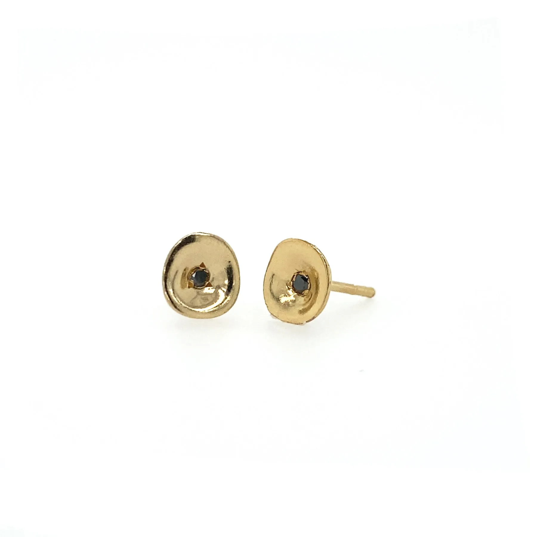 Unique Diamond Stud Earrings - Gold