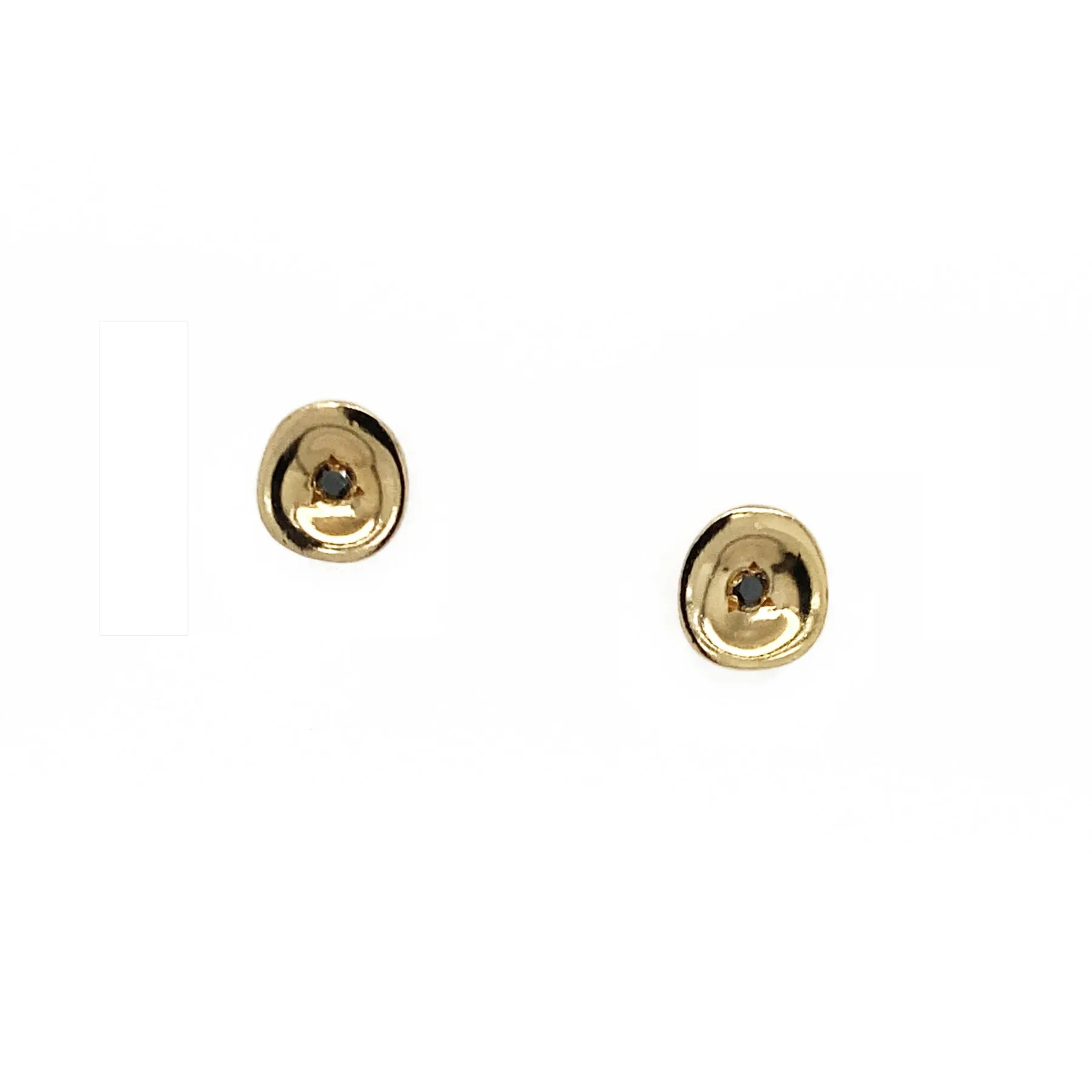 Unique Diamond Stud Earrings - Gold