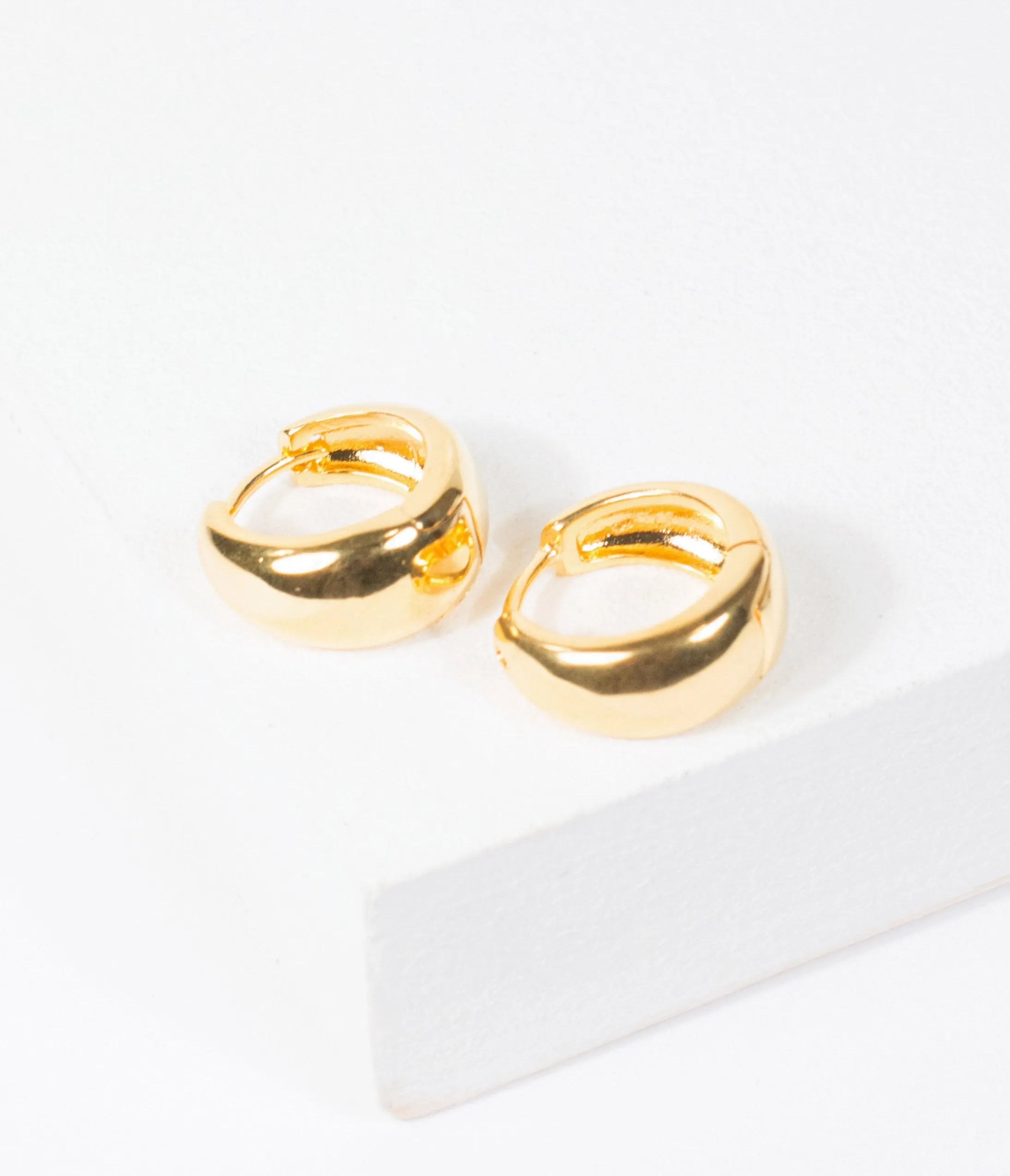 Unique Vintage Gold Mini Hoop Earrings