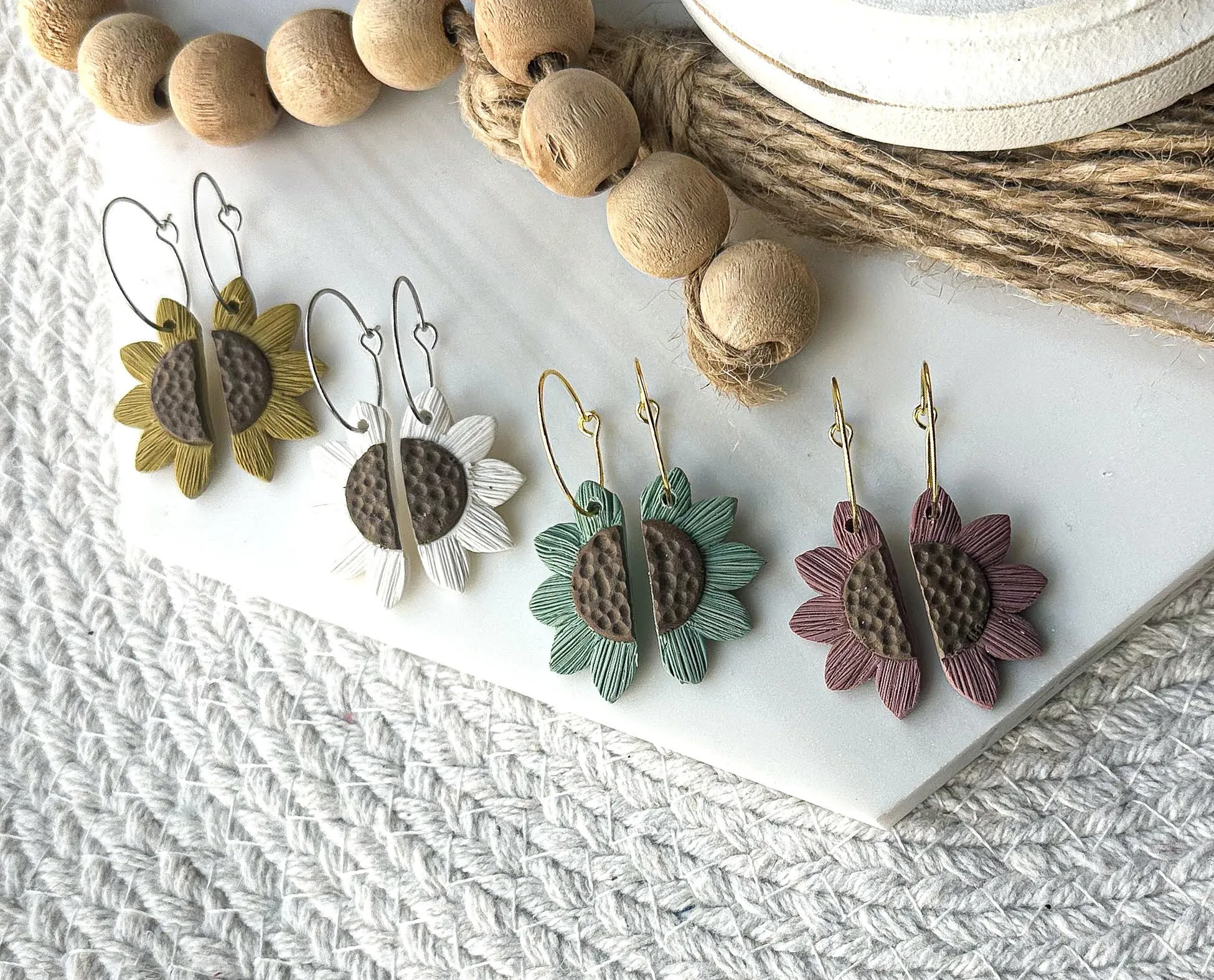 Various Polymer Clay Earrings - 14 Different Earring Designs