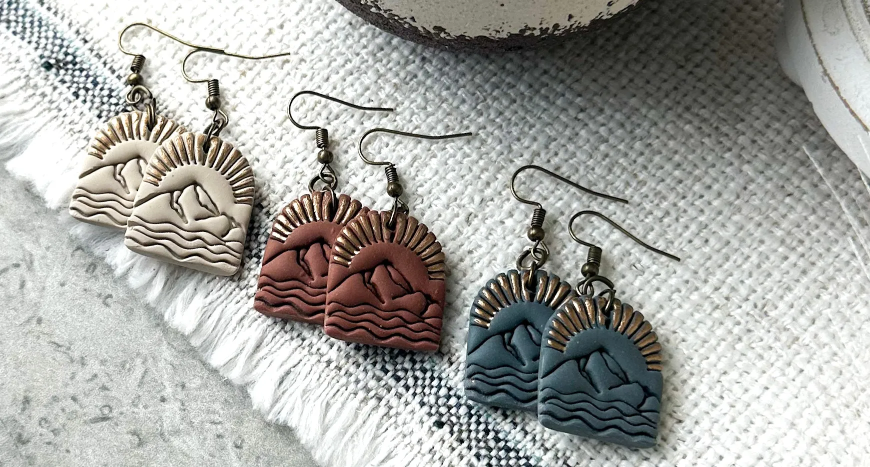 Various Polymer Clay Earrings - 14 Different Earring Designs