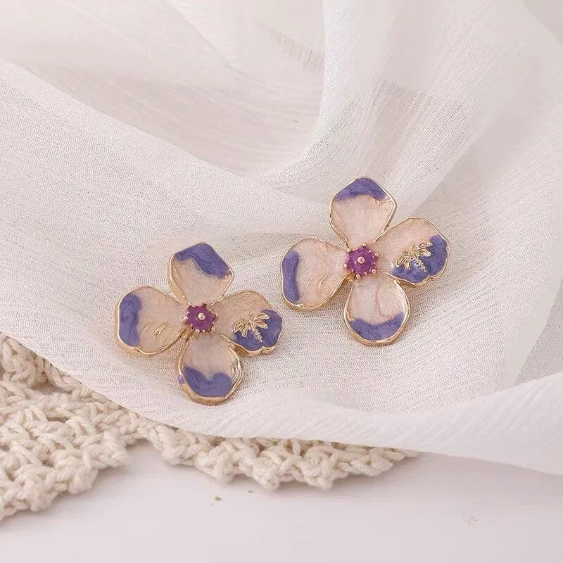 Violet Dogwood Earrings