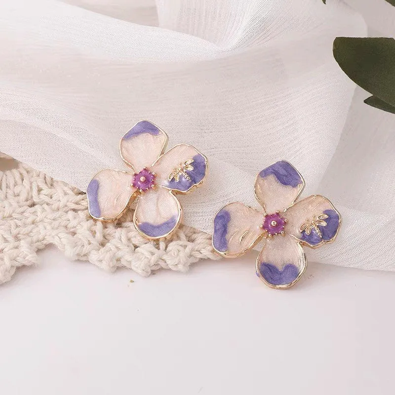 Violet Dogwood Earrings