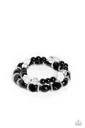 Who ROSE There? - Black Bracelet - Paparazzi Accessories