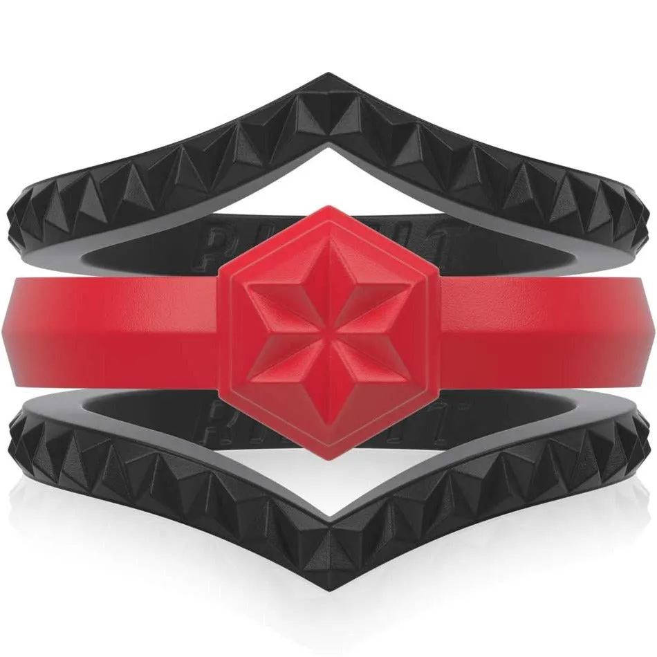 Women's Couture Silicone Rings. Stylish Design - 3 Rings Set